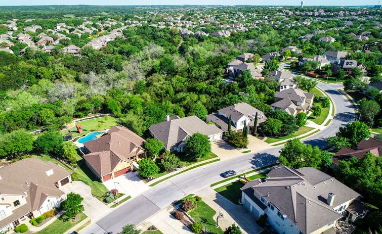Overhead View of Homes in Hoffman Estates Illinois